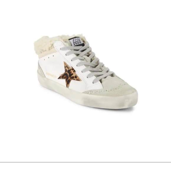Women's Golden Goose Mid-Star Shearling Sneakers - Picture 2 of 7